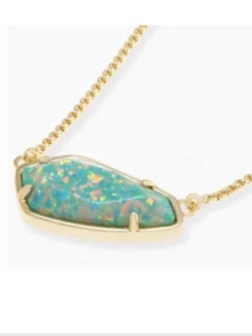 Kendra Scott Cami Necklace - Teal Kyocera Opal - NWOT